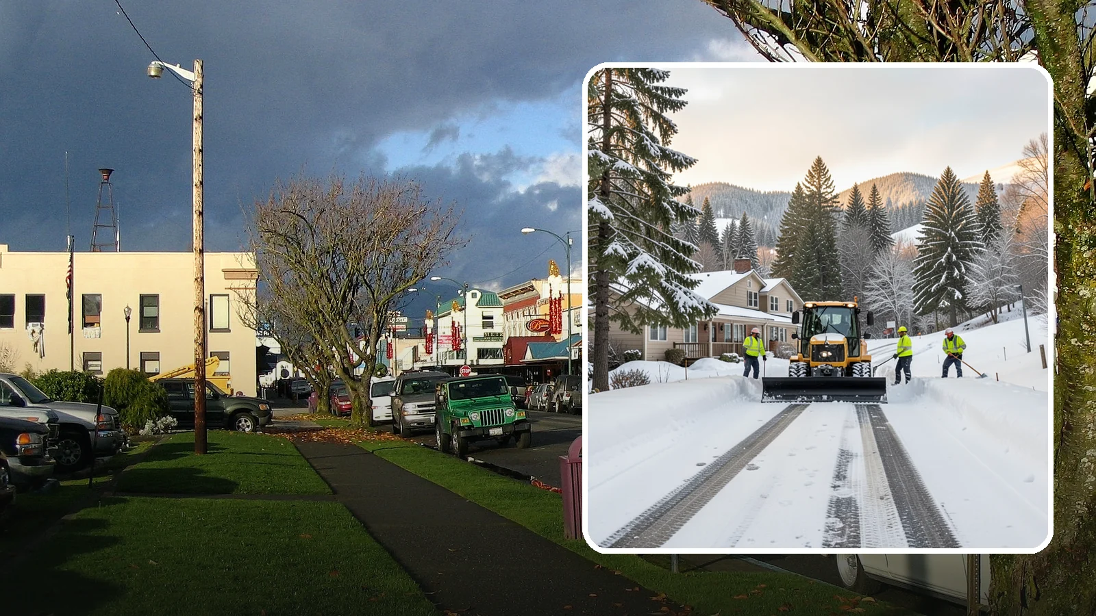 Long Driveway Snow Removal in Arlington, Snohomish County, WA - We clear long rural and hillside driveways end to end so you never get stranded at home.