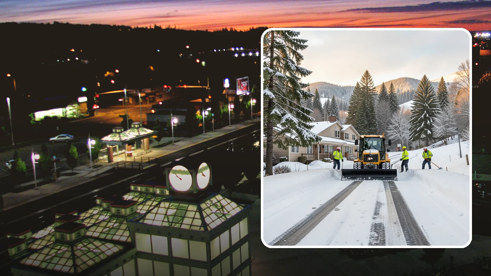 Long Driveway Snow Removal in Auburn, King County, WA - We clear long rural and hillside driveways end to end so you never get stranded at home.