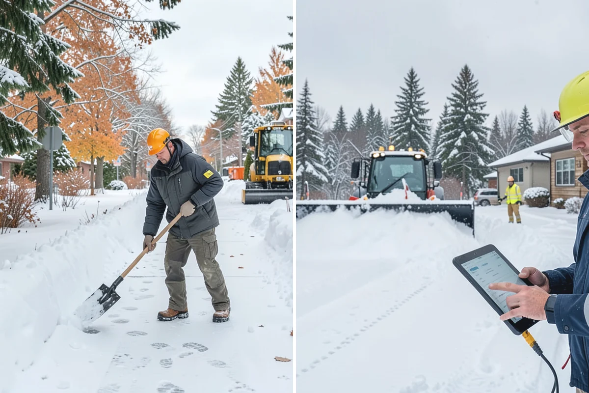 Long Driveway Snow Removal in Beaux Arts Village, King County, WA - We plow the driveway from the house to the road