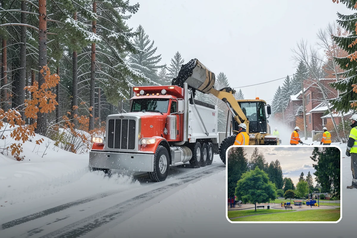 Long Driveway Snow Removal in Bonney Lake, Pierce County, WA - Clears the full length to the road