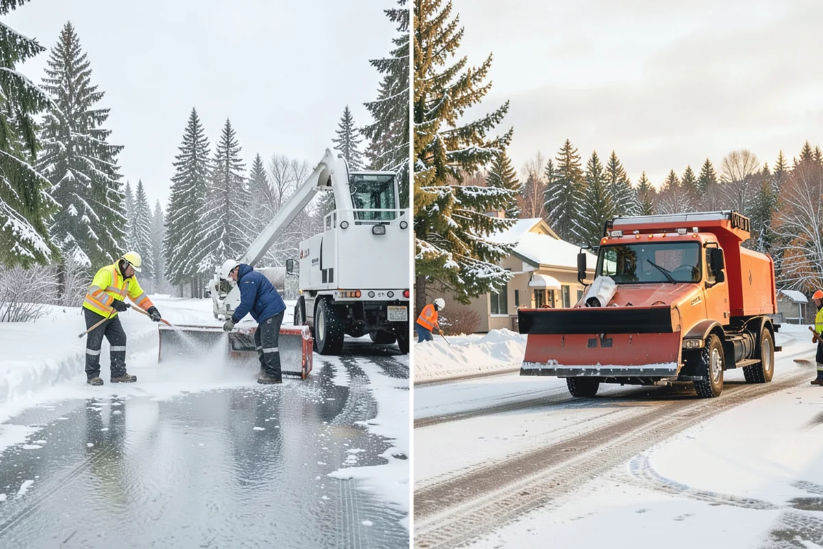 Long Driveway Snow Removal in Buckley, Pierce County, WA - We plow the driveway from the house to the road