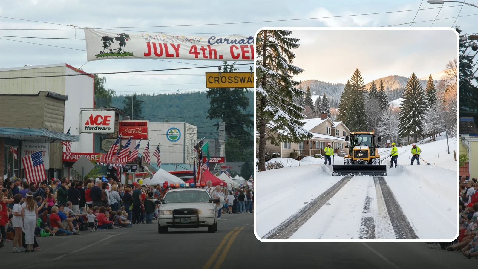 Long Driveway Snow Removal in Carnation, King County, WA - We clear long rural and hillside driveways end to end so you never get stranded at home.