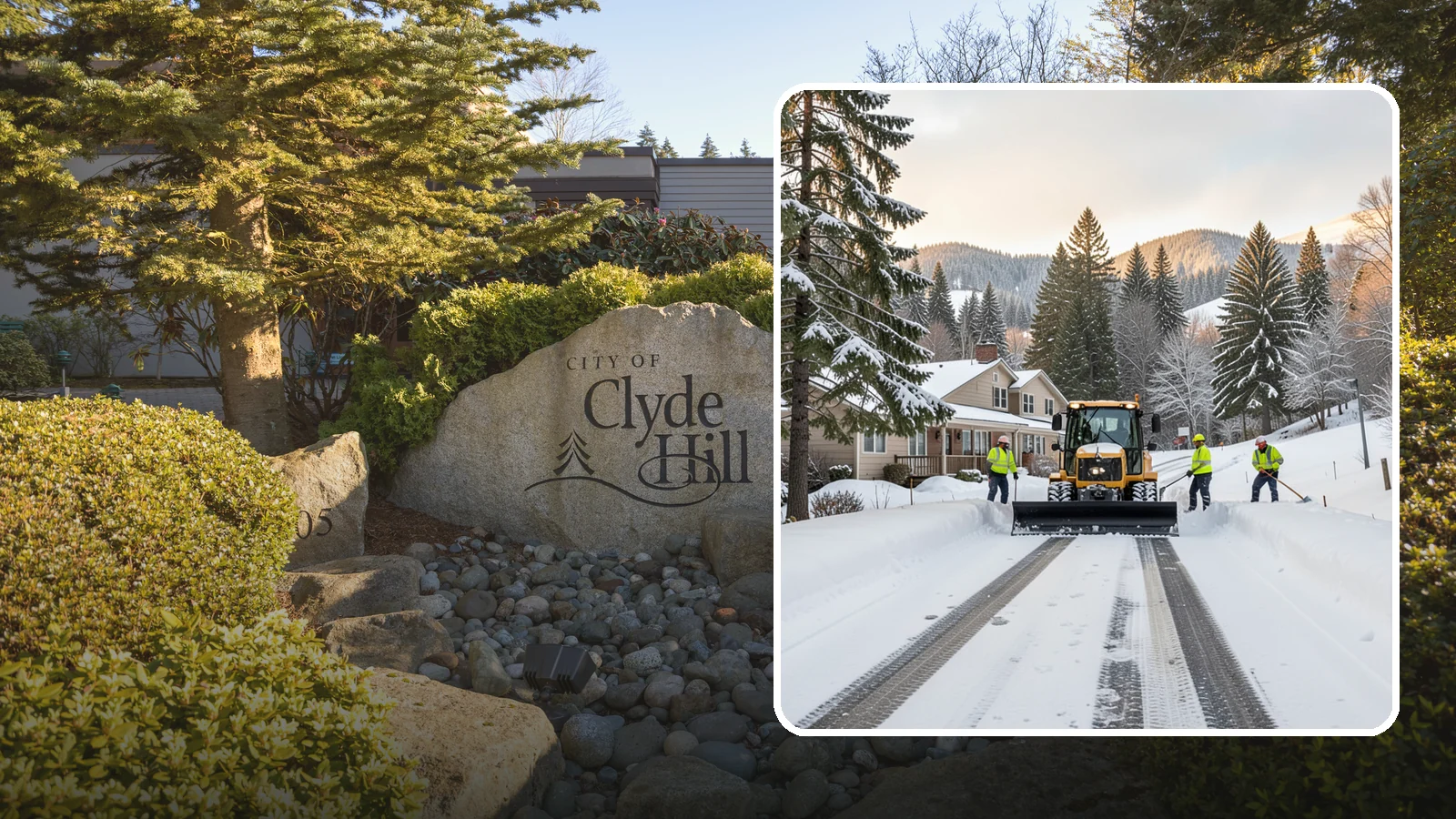 Long Driveway Snow Removal in Clyde Hill, King County, WA - We clear long rural and hillside driveways end to end so you never get stranded at home.