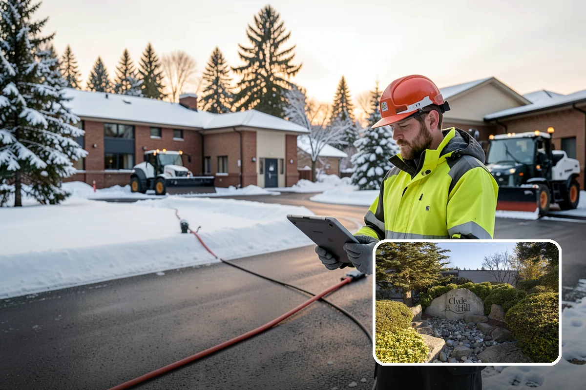 Long Driveway Snow Removal in Clyde Hill, King County, WA - Clears the full length to the road