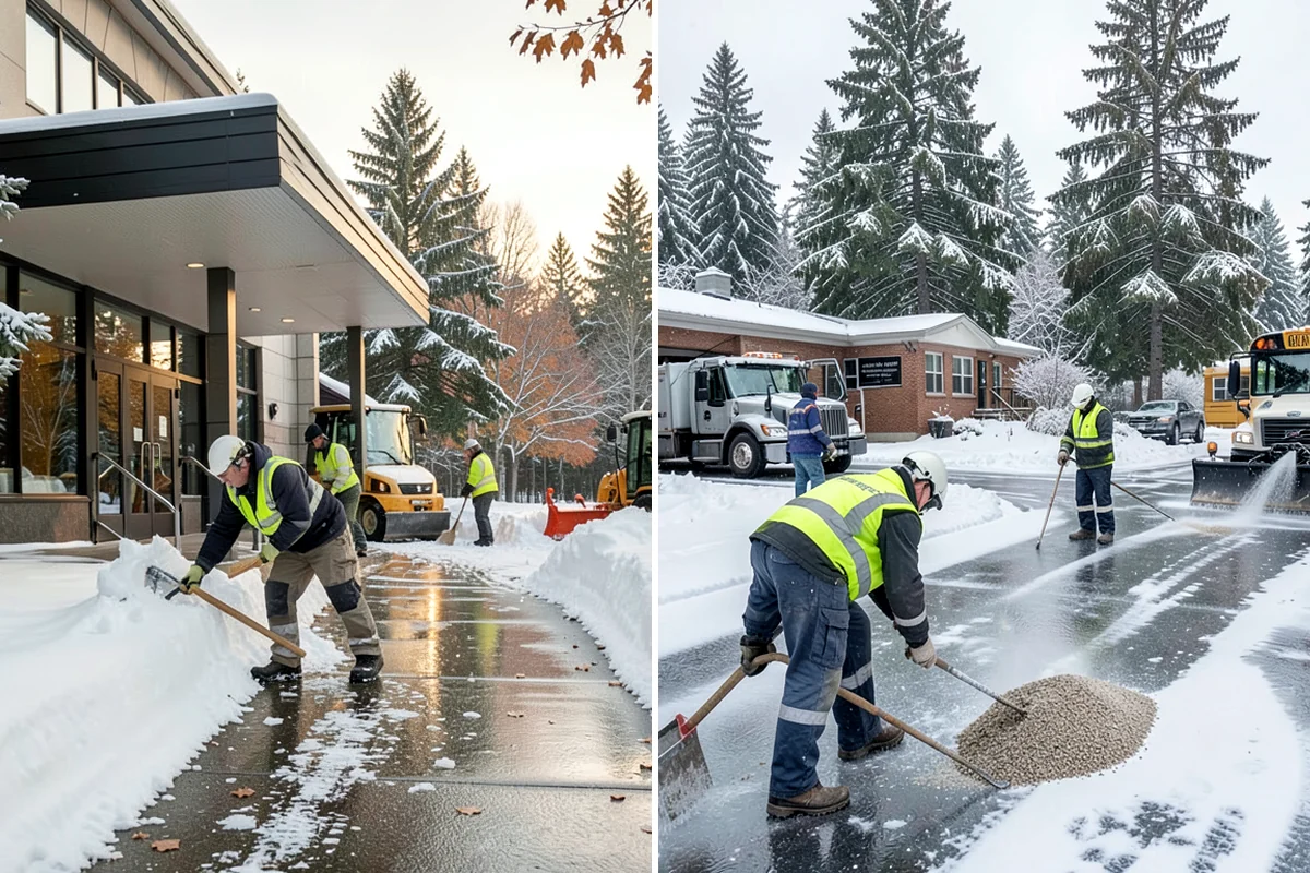 Long Driveway Snow Removal in Clyde Hill, King County, WA - We plow the driveway from the house to the road