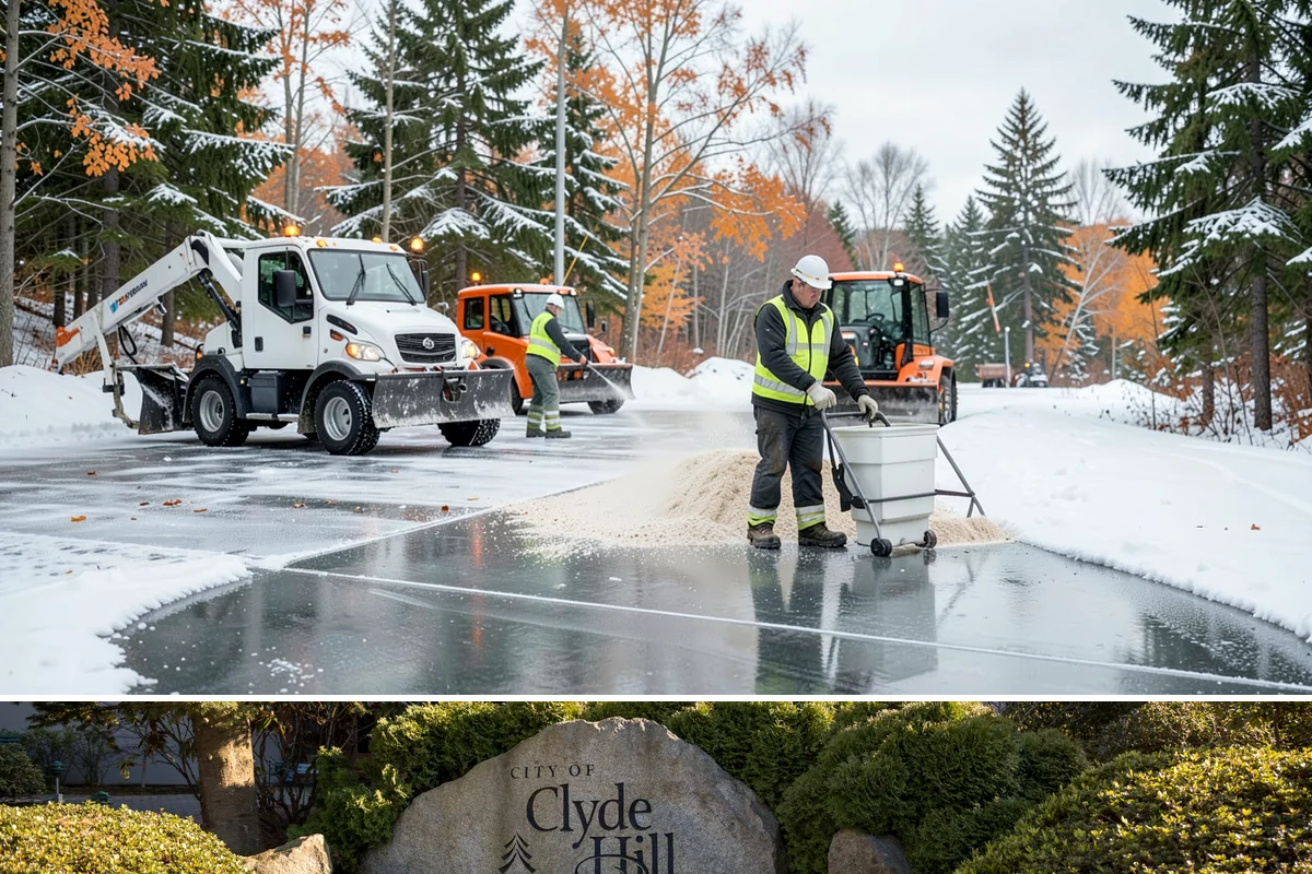 Long Driveway Snow Removal in Clyde Hill, King County, WA - Long driveway service is critical throughout the foothill snow season from November to March.