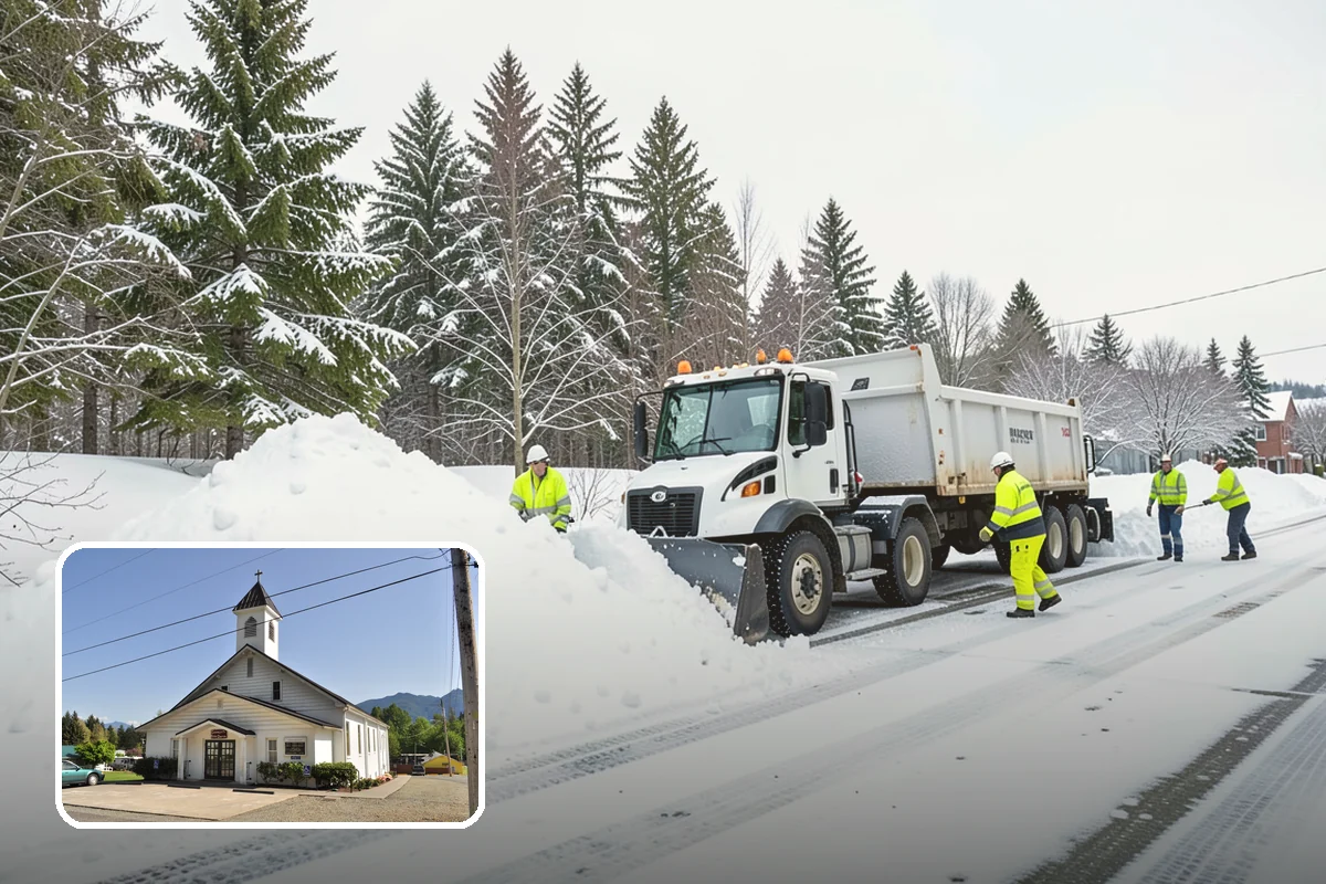 Long Driveway Snow Removal in Concrete, Skagit County, WA - Clears the full length to the road