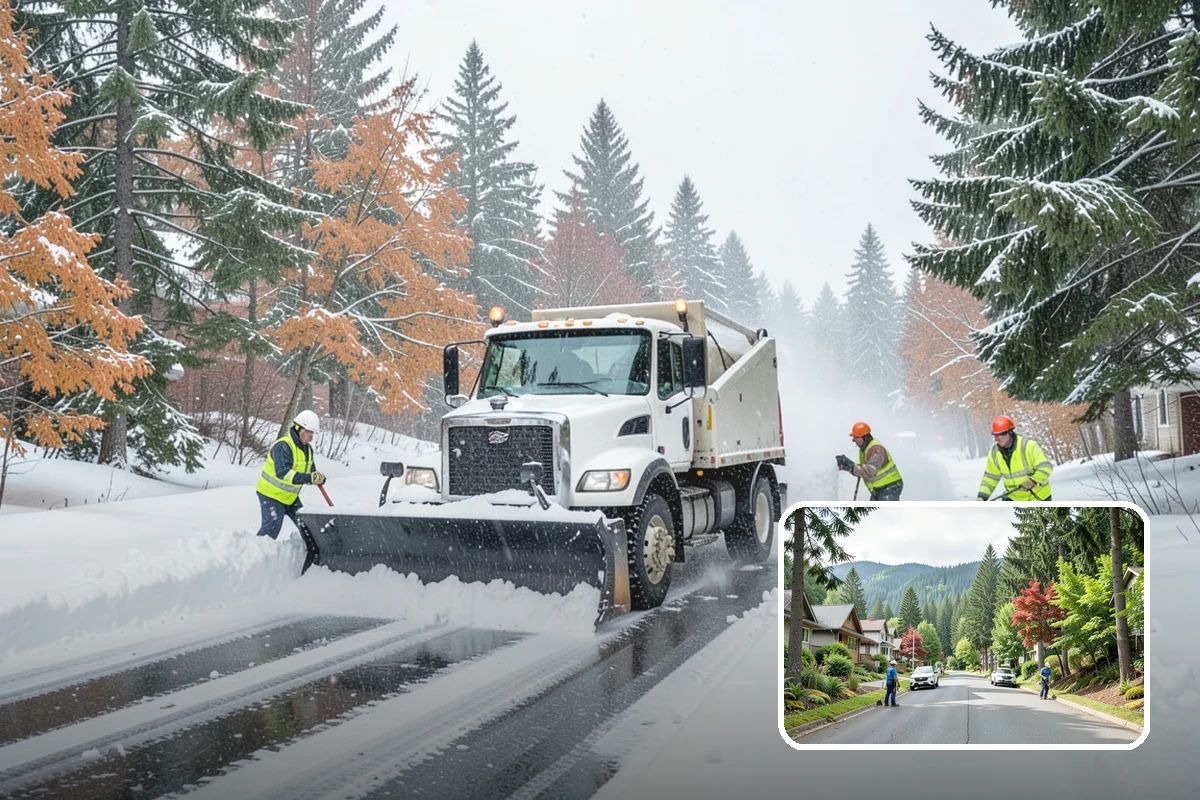 Long Driveway Snow Removal in Darrington, Snohomish County, WA - Clears the full length to the road