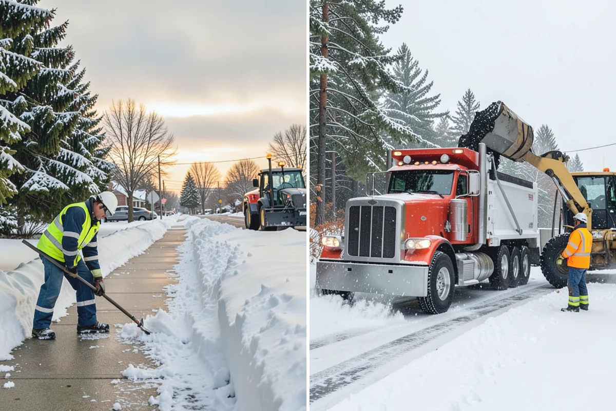 Long Driveway Snow Removal in Des Moines, King County, WA - We plow the driveway from the house to the road