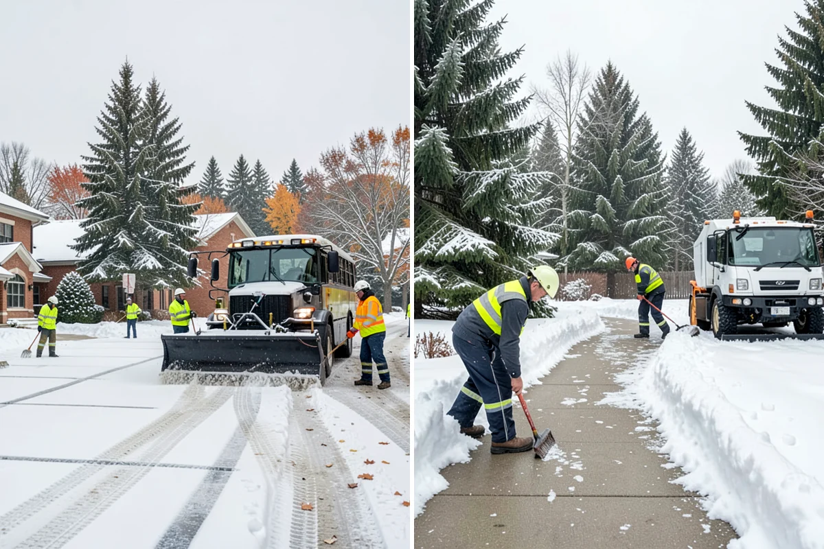 Long Driveway Snow Removal in DuPont, Pierce County, WA - We plow the driveway from the house to the road