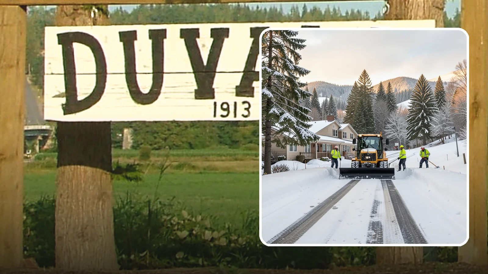 Long Driveway Snow Removal in Duvall, King County, WA - We clear long rural and hillside driveways end to end so you never get stranded at home.