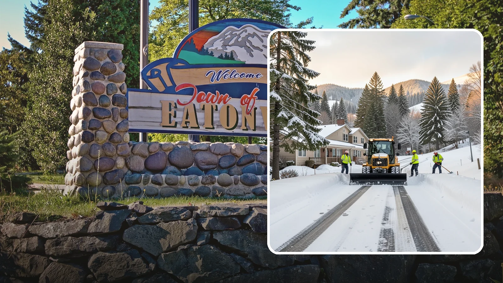 Long Driveway Snow Removal in Eatonville, Pierce County, WA - We clear long rural and hillside driveways end to end so you never get stranded at home.