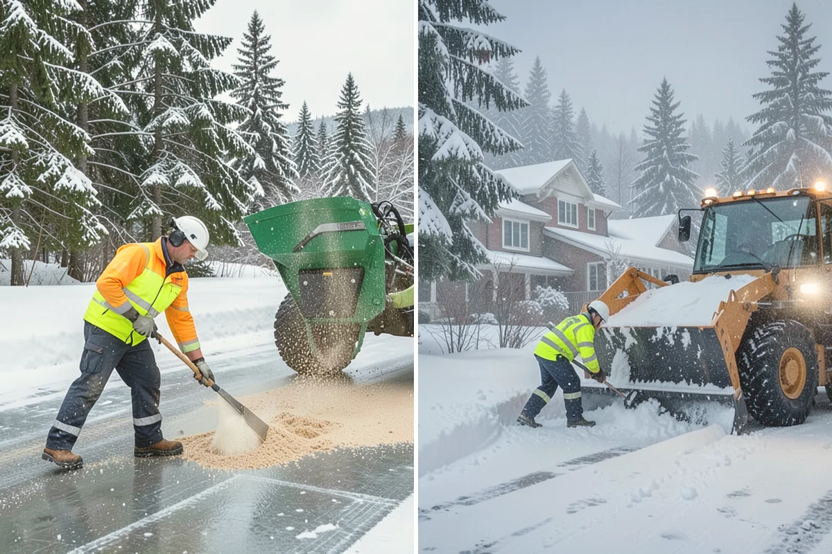 Long Driveway Snow Removal in Eatonville, Pierce County, WA - We plow the driveway from the house to the road