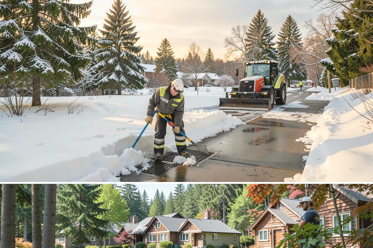 Long Driveway Snow Removal in Edgewood, Pierce County, WA - Long driveway service is critical throughout the foothill snow season from November to March.