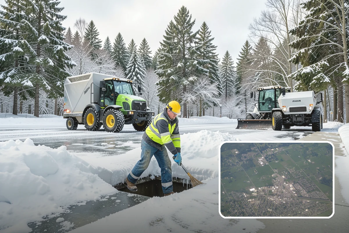 Long Driveway Snow Removal in Enumclaw, King County, WA - Clears the full length to the road