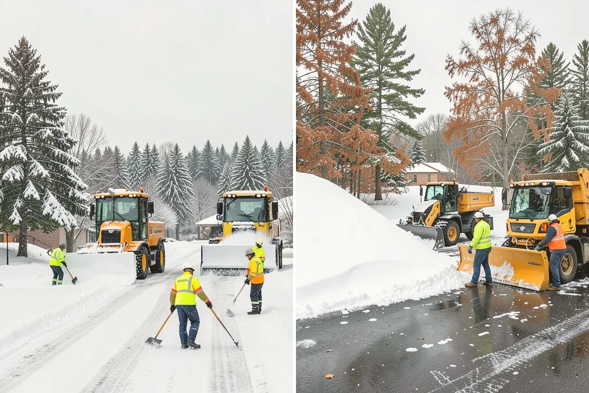Long Driveway Snow Removal in Fife, Pierce County, WA - We plow the driveway from the house to the road