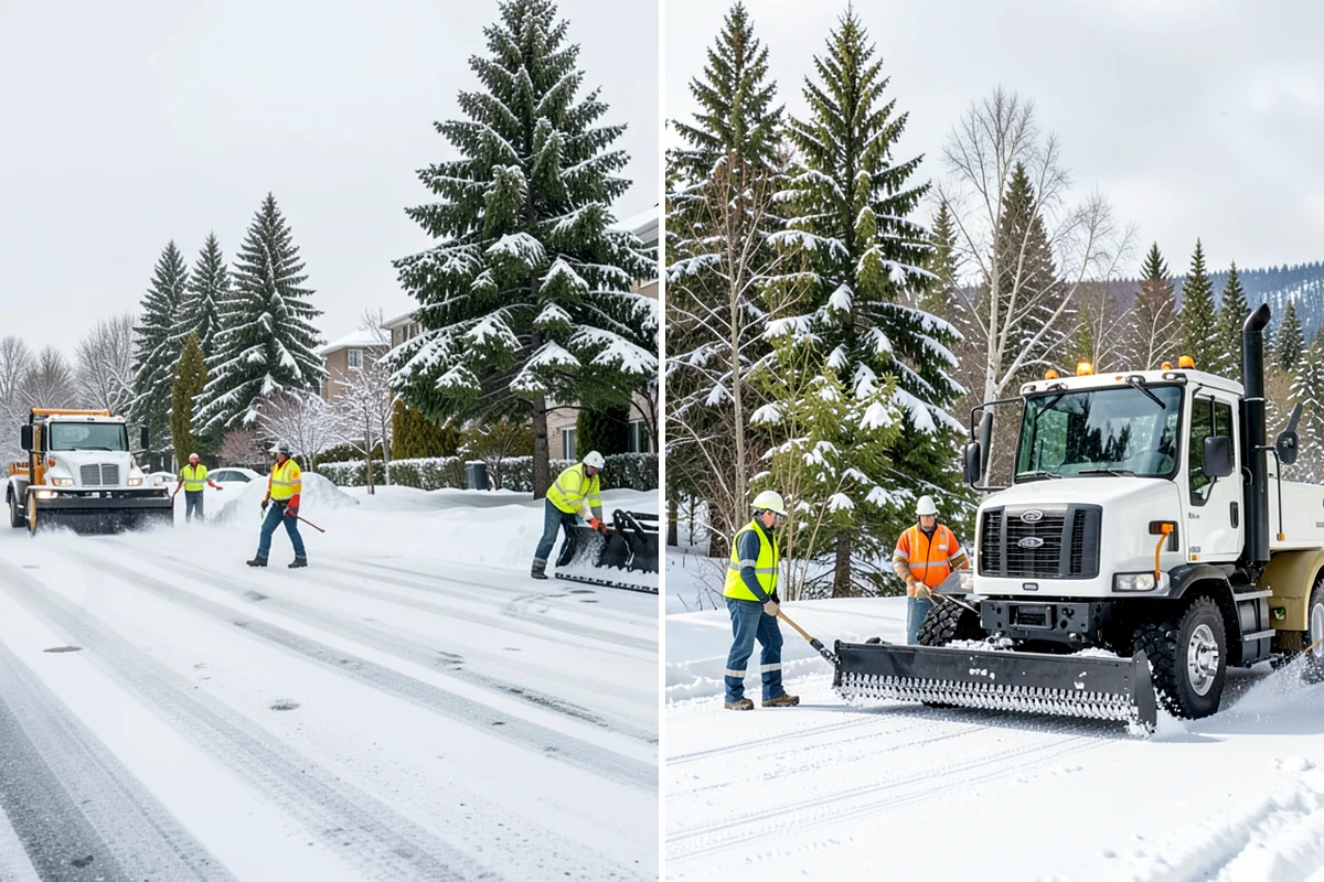 Long Driveway Snow Removal in Fircrest, Pierce County, WA - We plow the driveway from the house to the road