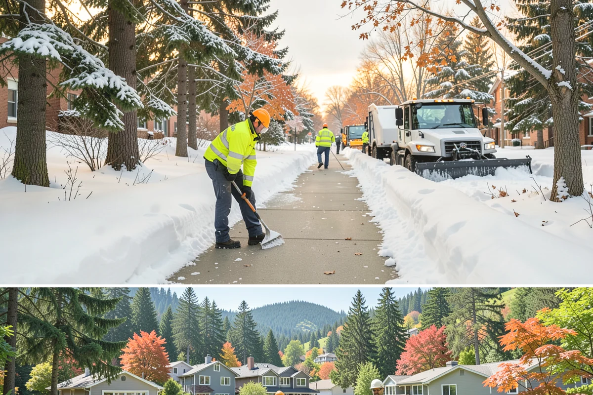 Long Driveway Snow Removal in Fircrest, Pierce County, WA - Long driveway service is critical throughout the foothill snow season from November to March.