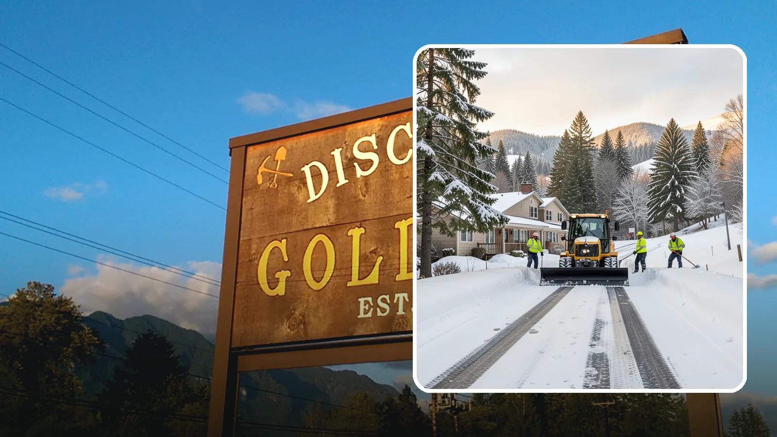 Long Driveway Snow Removal in Gold Bar, Snohomish County, WA - We clear long rural and hillside driveways end to end so you never get stranded at home.