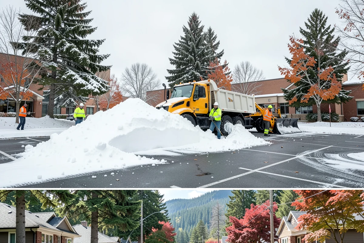 Long Driveway Snow Removal in Hunts Point, King County, WA - Long driveway service is critical throughout the foothill snow season from November to March.