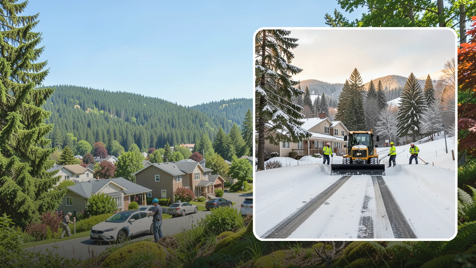 Long Driveway Snow Removal in Index, Snohomish County, WA - We clear long rural and hillside driveways end to end so you never get stranded at home.