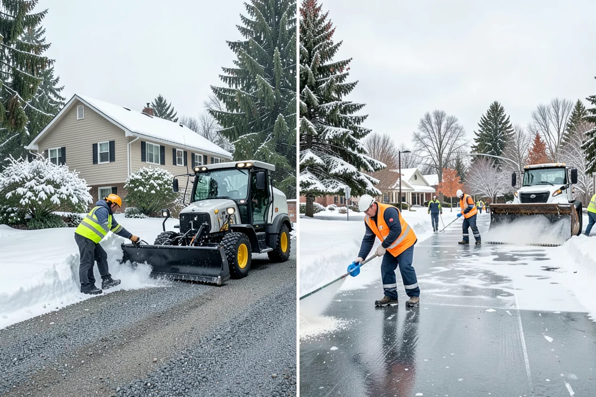 Long Driveway Snow Removal in Kenmore, King County, WA - We plow the driveway from the house to the road