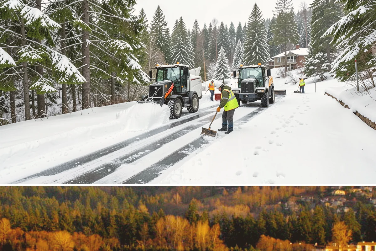 Long Driveway Snow Removal in Kenmore, King County, WA - Long driveway service is critical throughout the foothill snow season from November to March.