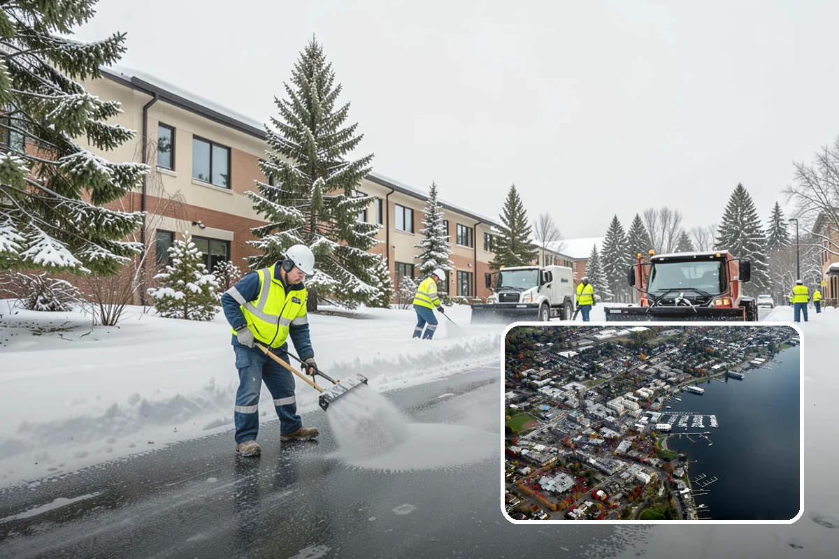 Long Driveway Snow Removal in Kirkland, King County, WA - Clears the full length to the road