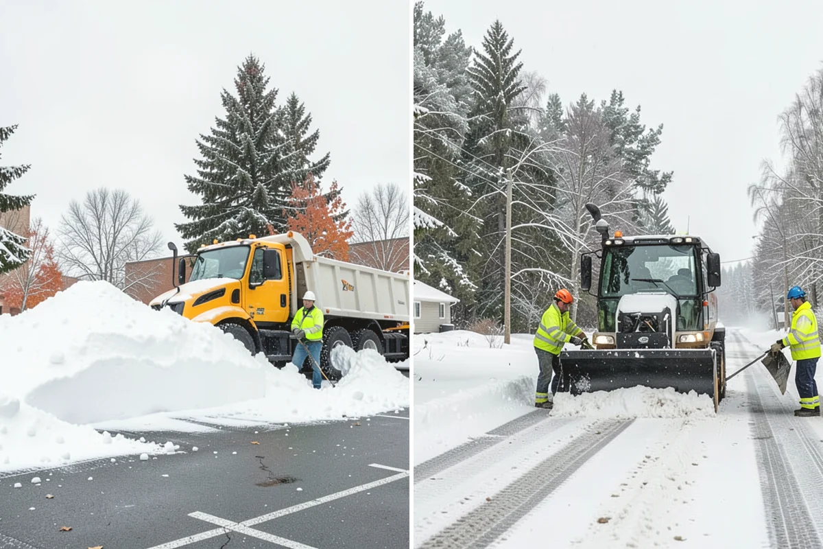 Long Driveway Snow Removal in La Conner, Skagit County, WA - We plow the driveway from the house to the road