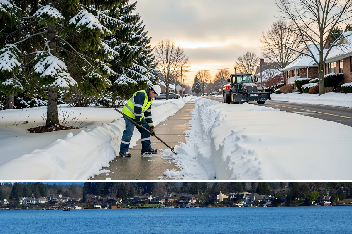 Long Driveway Snow Removal in Lake Stevens, Snohomish County, WA - Long driveway service is critical throughout the foothill snow season from November to March.