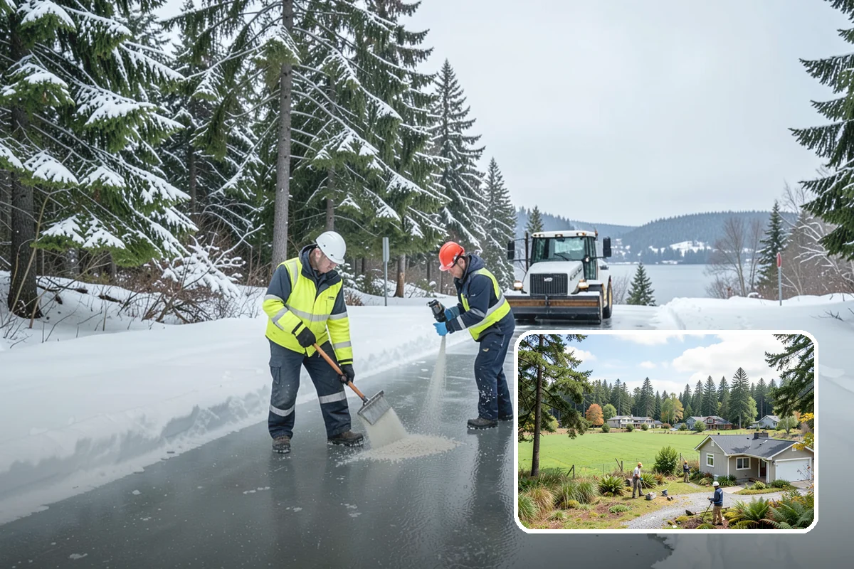 Long Driveway Snow Removal in Lyman, Skagit County, WA - Clears the full length to the road