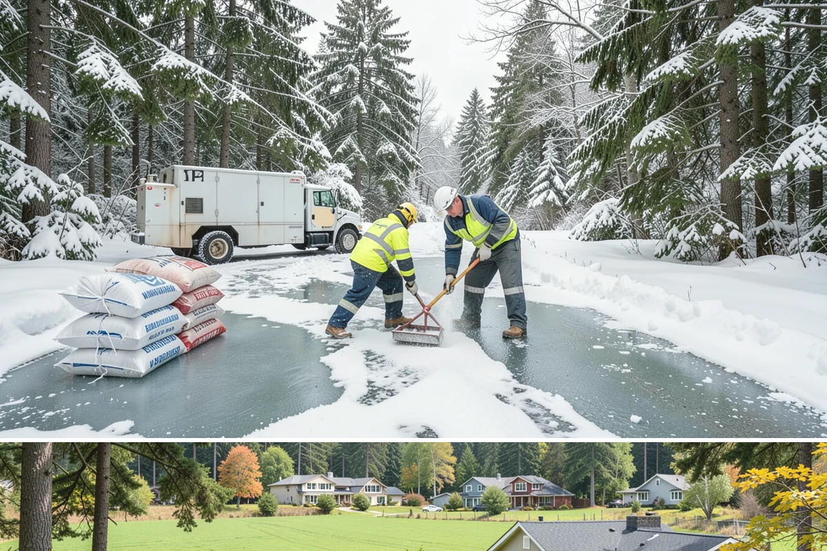 Long Driveway Snow Removal in Lyman, Skagit County, WA - Long driveway service is critical throughout the foothill snow season from November to March.