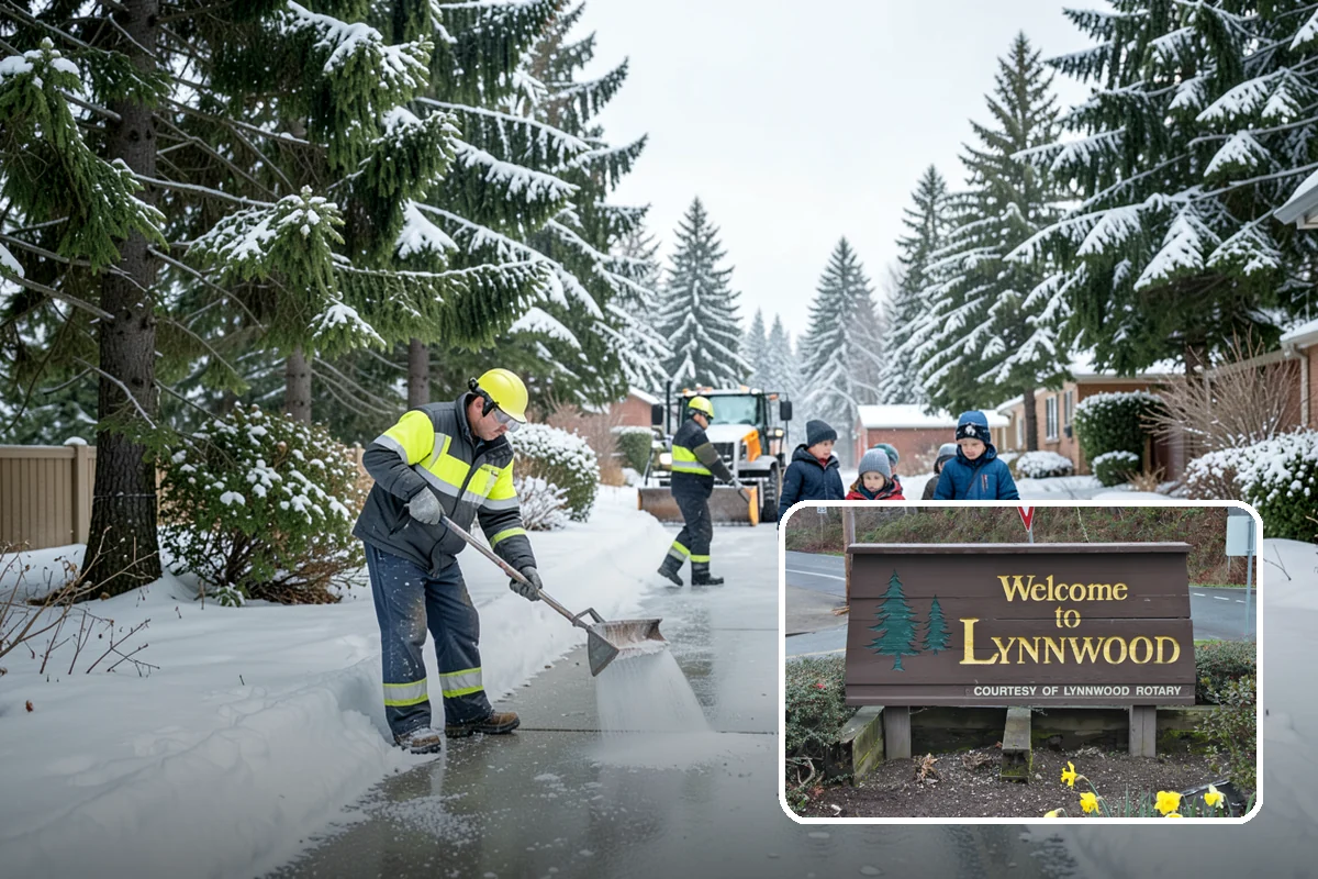 Long Driveway Snow Removal in Lynnwood, Snohomish County, WA - Clears the full length to the road
