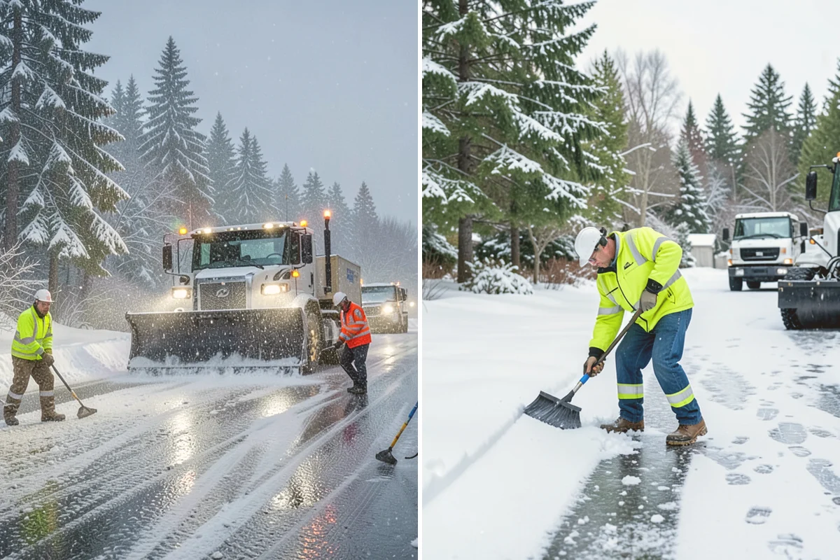 Long Driveway Snow Removal in Lynnwood, Snohomish County, WA - We plow the driveway from the house to the road
