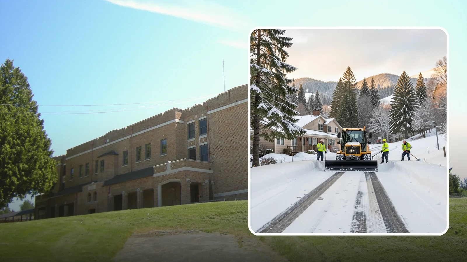 Long Driveway Snow Removal in Maple Valley, King County, WA - We clear long rural and hillside driveways end to end so you never get stranded at home.