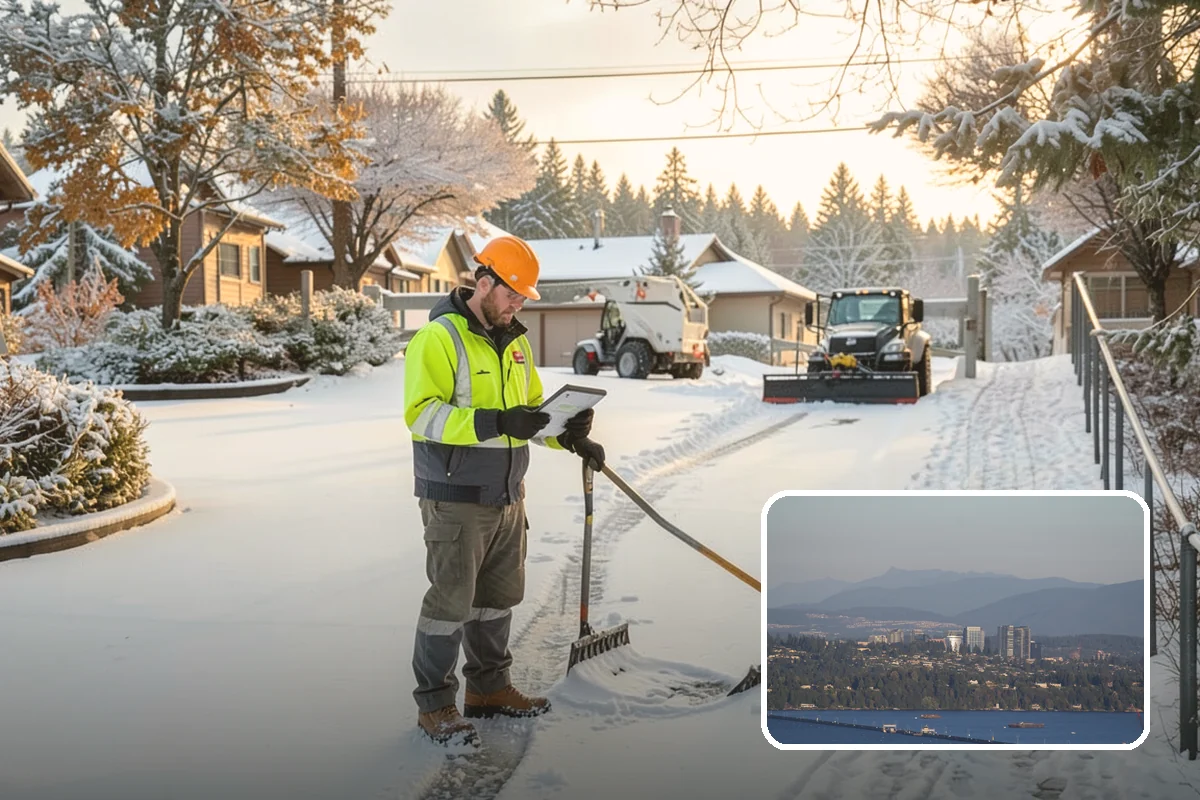 Long Driveway Snow Removal in Medina, King County, WA - Clears the full length to the road