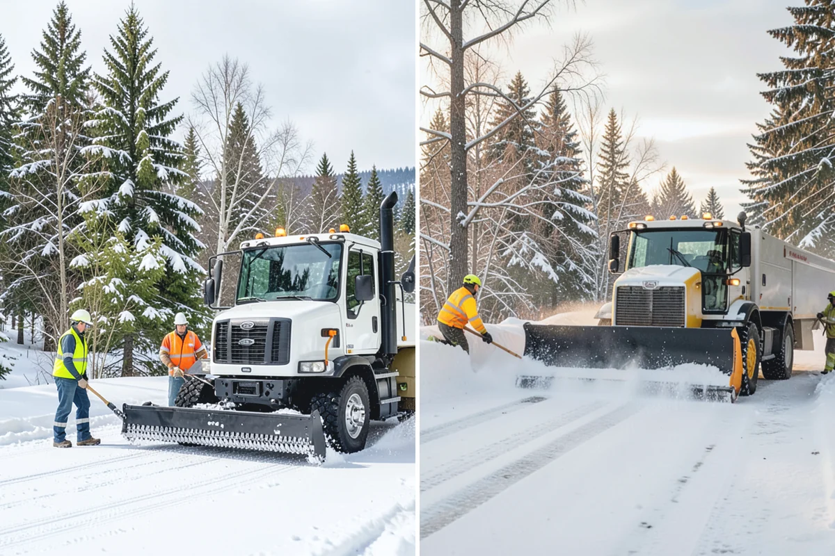 Long Driveway Snow Removal in Medina, King County, WA - We plow the driveway from the house to the road