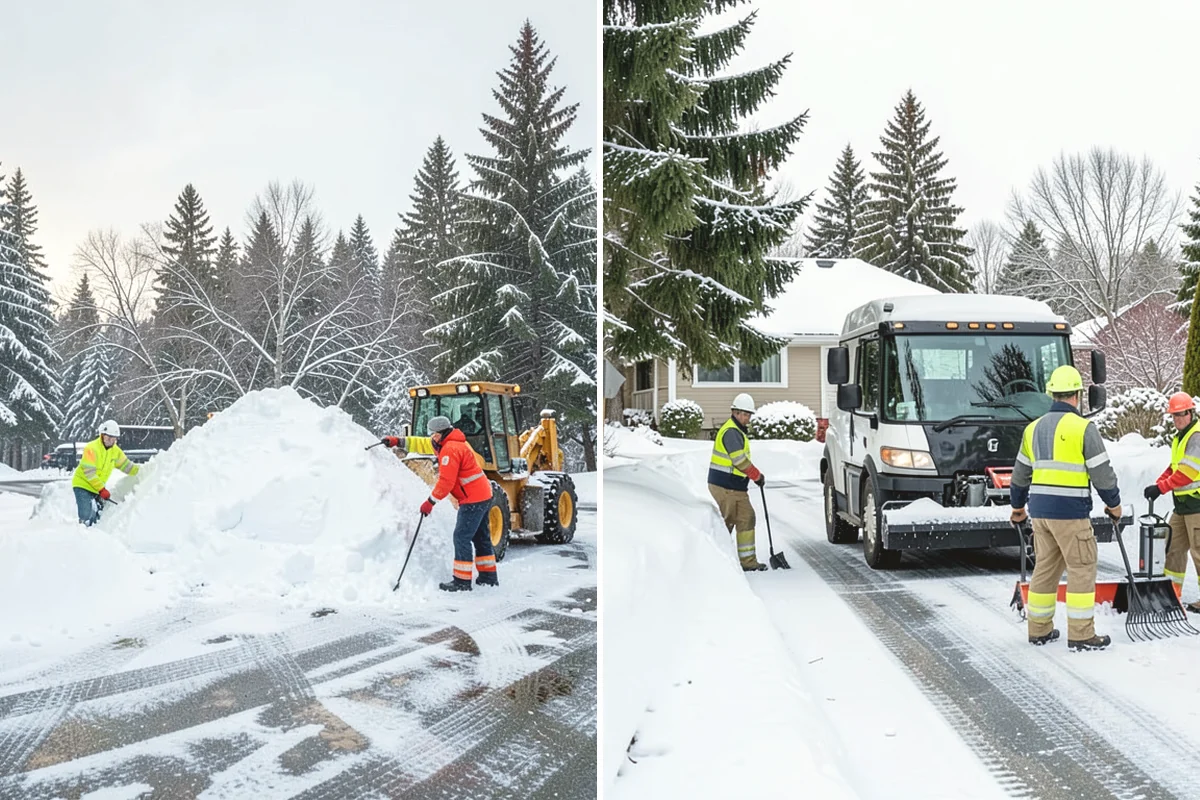 Long Driveway Snow Removal in Mercer Island, King County, WA - We plow the driveway from the house to the road