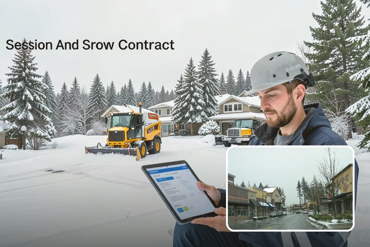 Long Driveway Snow Removal in Mill Creek, Snohomish County, WA - Clears the full length to the road
