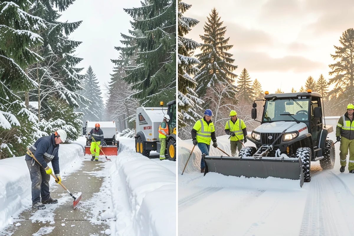 Long Driveway Snow Removal in Mill Creek, Snohomish County, WA - We plow the driveway from the house to the road