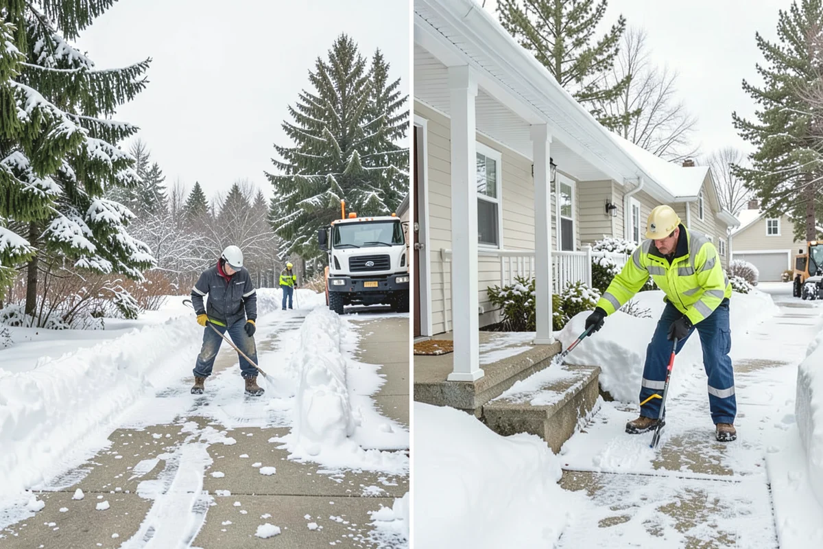 Long Driveway Snow Removal in Monroe, Snohomish County, WA - We plow the driveway from the house to the road