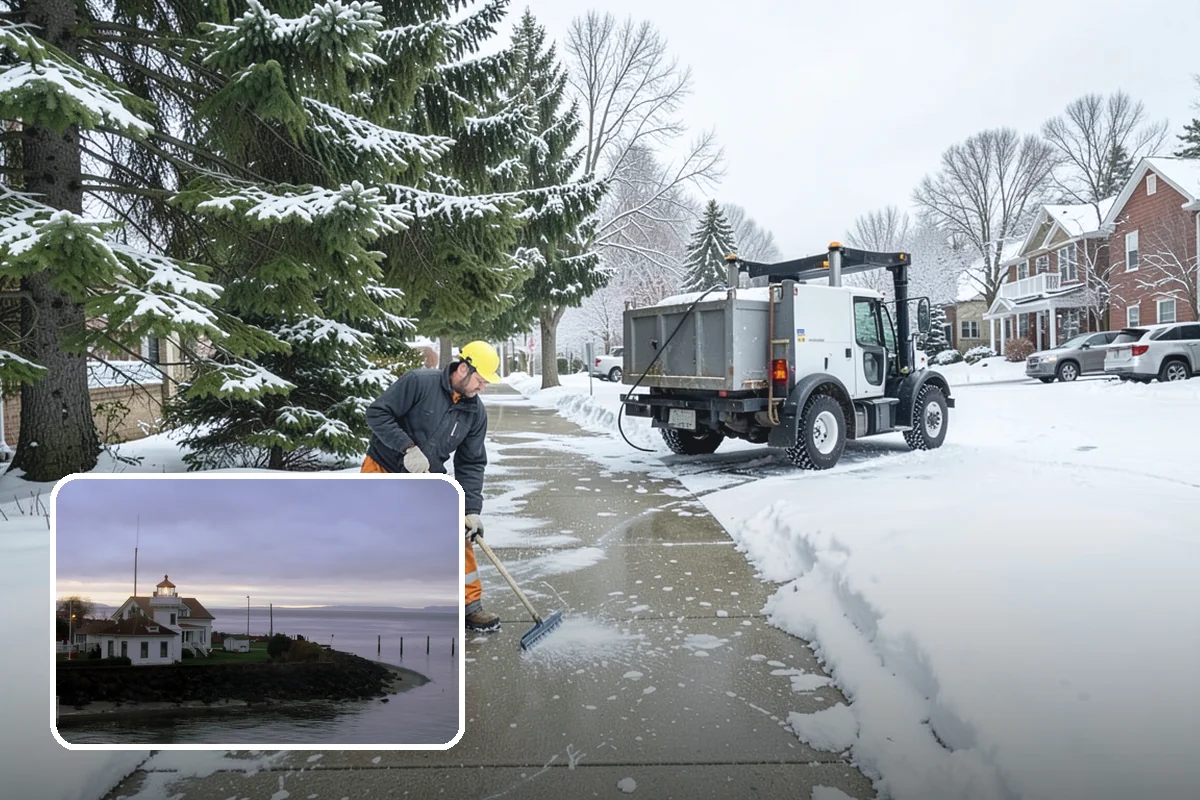 Long Driveway Snow Removal in Mukilteo, Snohomish County, WA - Clears the full length to the road