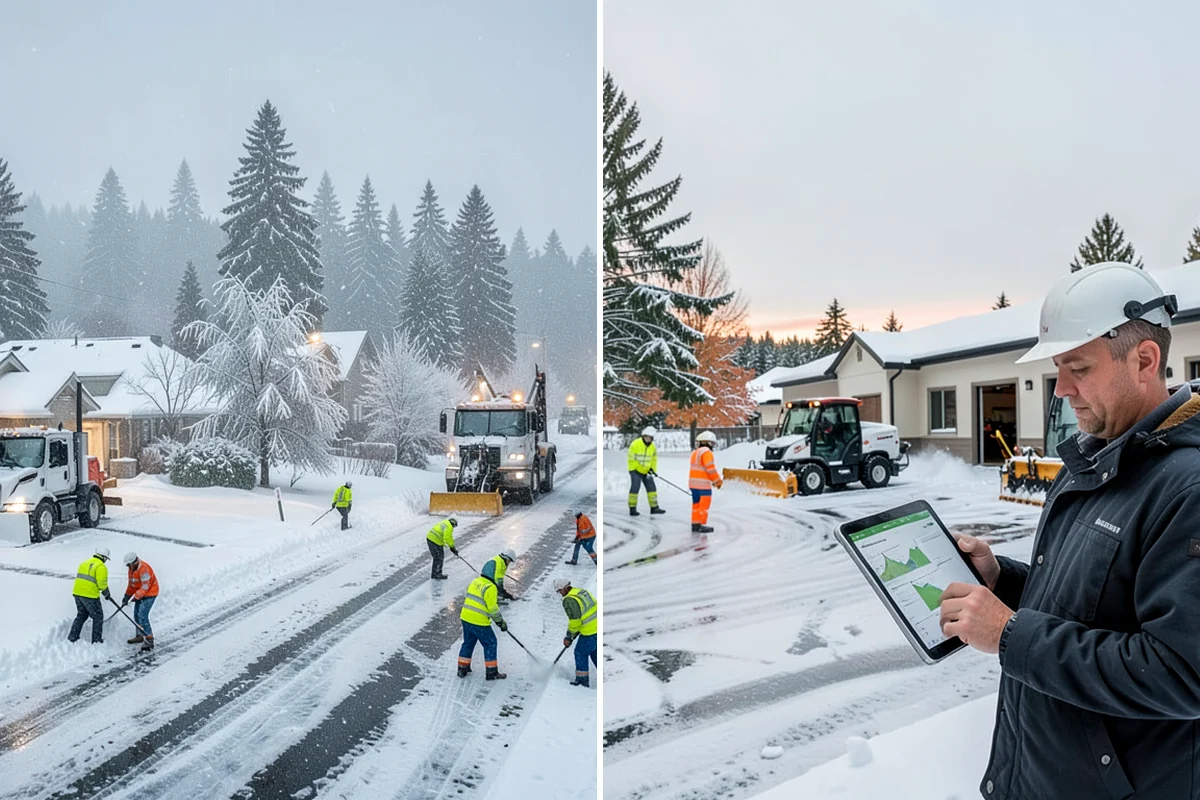 Long Driveway Snow Removal in Normandy Park, King County, WA - We plow the driveway from the house to the road
