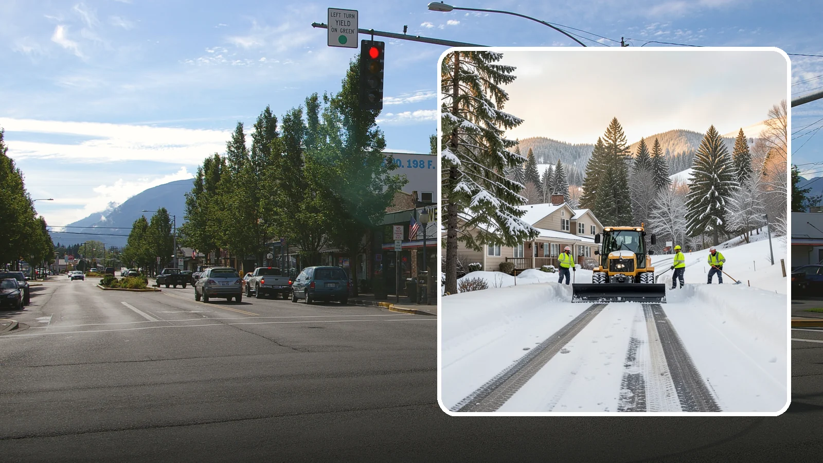 Long Driveway Snow Removal in North Bend, King County, WA - We clear long rural and hillside driveways end to end so you never get stranded at home.