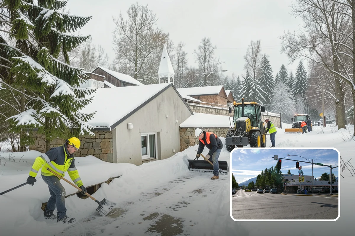 Long Driveway Snow Removal in North Bend, King County, WA - Clears the full length to the road