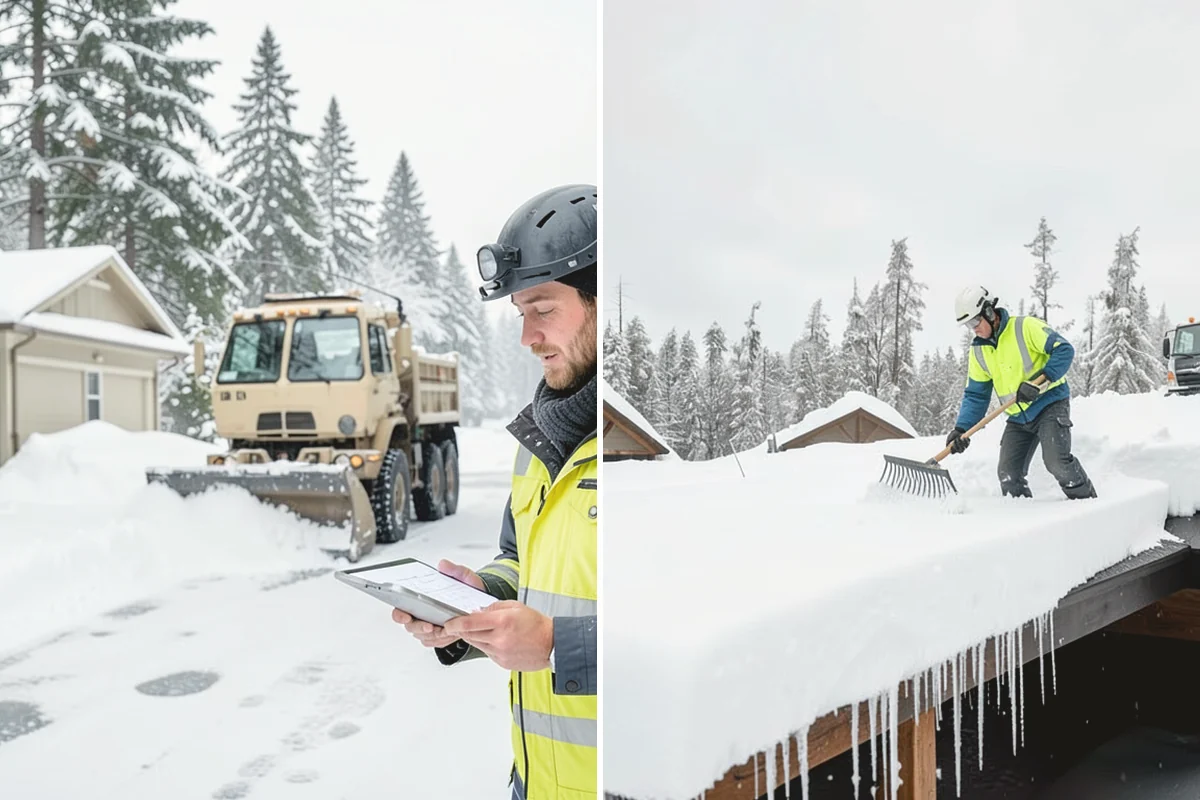 Long Driveway Snow Removal in North Bend, King County, WA - We plow the driveway from the house to the road