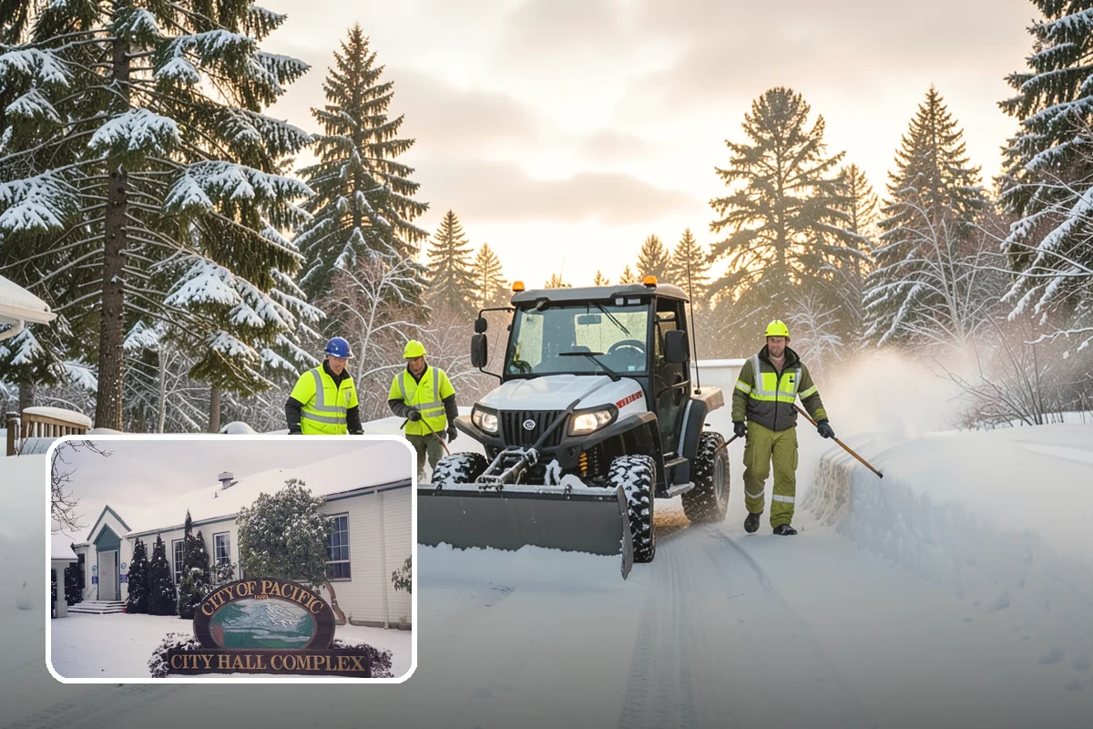 Long Driveway Snow Removal in Pacific, King County, WA - Clears the full length to the road