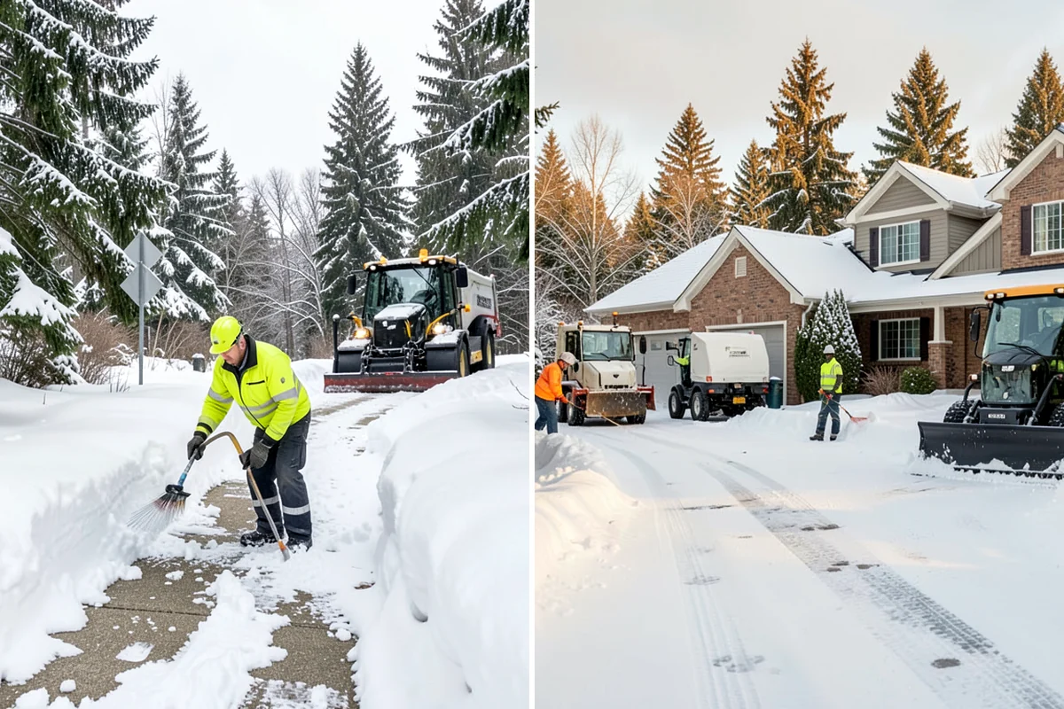 Long Driveway Snow Removal in Pacific, King County, WA - We plow the driveway from the house to the road