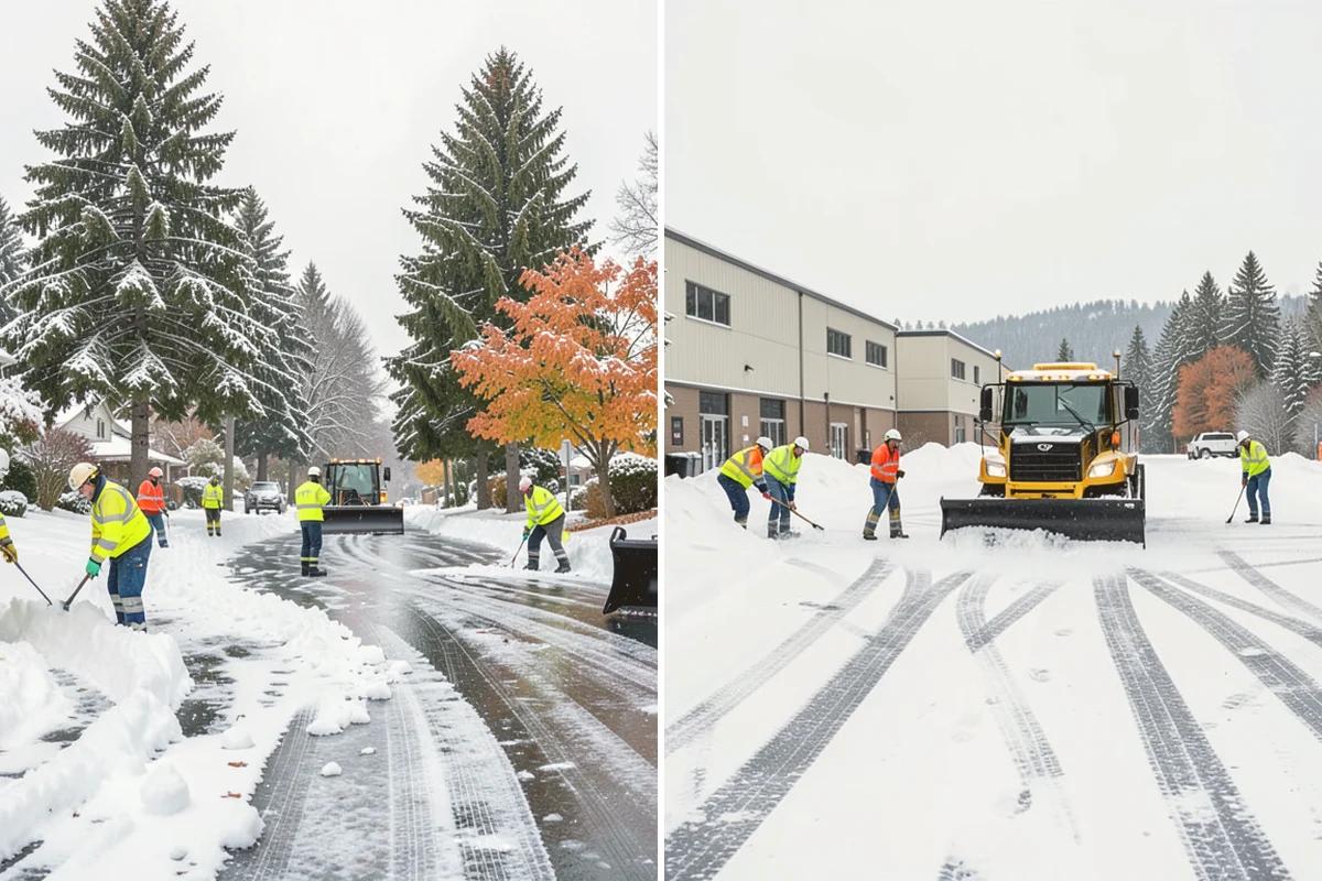 Long Driveway Snow Removal in Sammamish, King County, WA - We plow the driveway from the house to the road