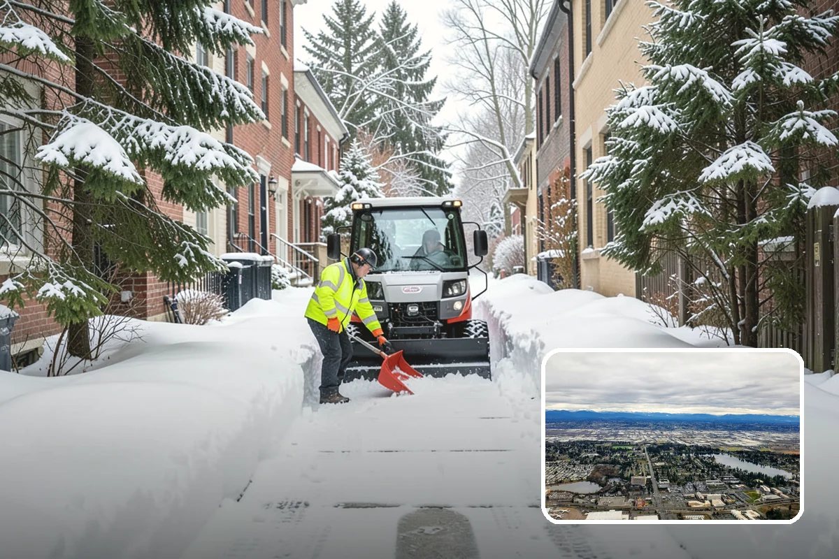Long Driveway Snow Removal in SeaTac, King County, WA - Clears the full length to the road